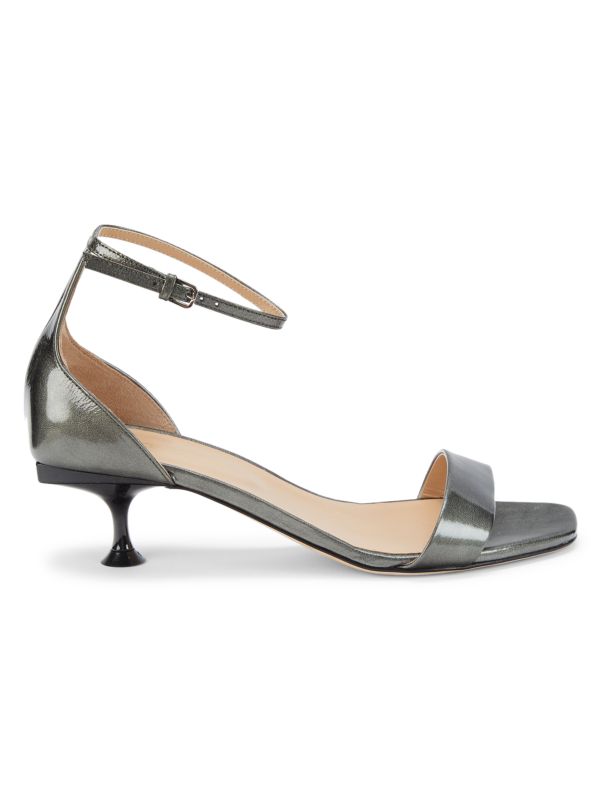 Sergio Rossi Metallic Patent Leather Sandals